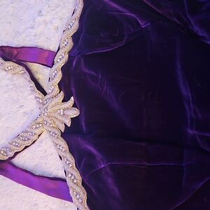 Vintage Purple Gorgeous. Vevet Beaded A Line Dress